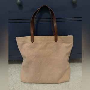Madewell large pink canvas tote